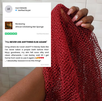 100% Authentic African Exfoliating Fula Net Sponge